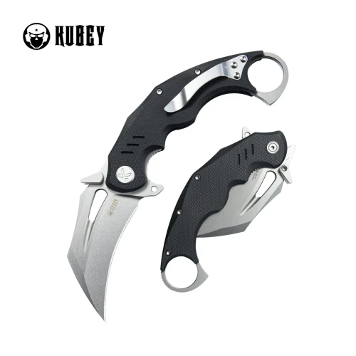 Nóż składany Kubey Wrath Black G10, Beadblasted 14C26N by MUZI Design (KU261A)-1 57911
