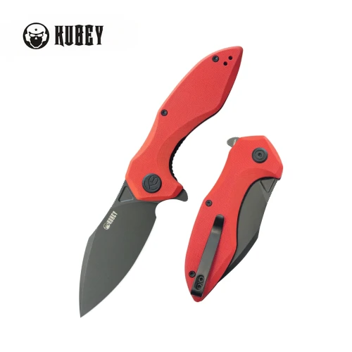 Nóż składany Kubey Nobel Red G10, Blackwashed 14C26N (KU236P)-1 57913