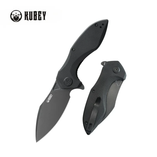 Nóż składany Kubey Nobel Black G10, Blackwashed 14C26N (KU236O)-1 57914