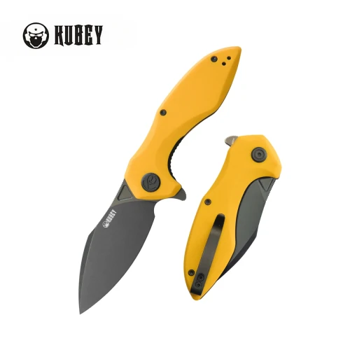 Nóż składany Kubey Nobel Yellow G10, Blackwashed 14C26N (KU236N)-1 57915