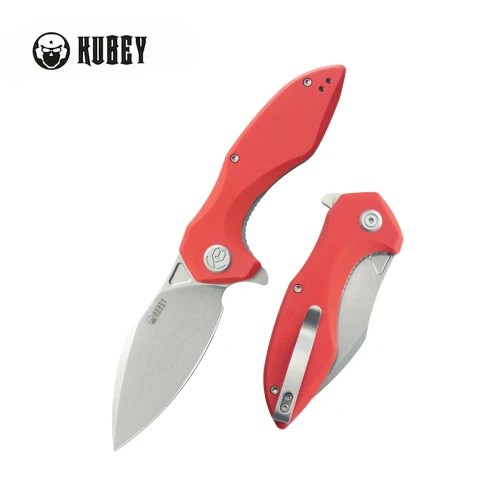 Nóż składany Kubey Nobel Red G10, Beadblasted 14C28N (KU236L)-1 57917