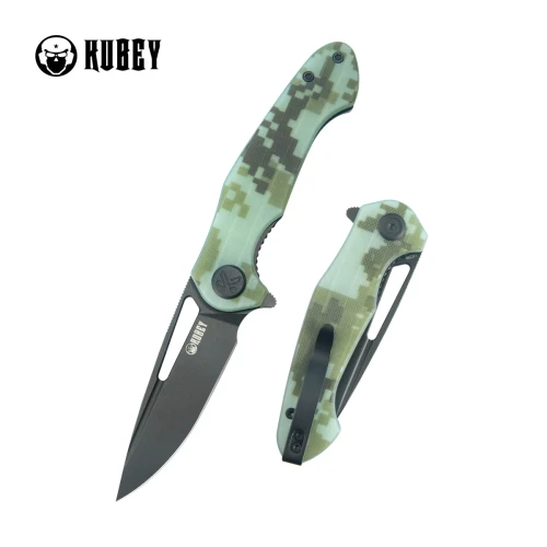 Nóż składany Kubey Dugu Camo G10, Blackwashed 14C28N (KU210L)-1 57919