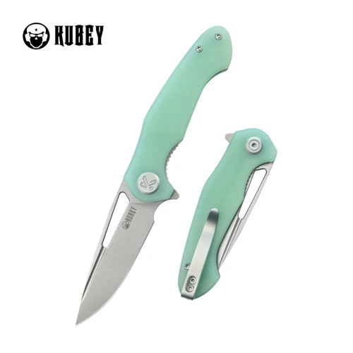 Nóż składany Kubey Dugu Jade G10, Beadblasted 14C28N (KU210I)-1 57922