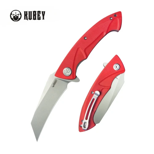 Nóż składany Kubey Anteater Red G10, Sandblasted 14C28N (KU212H)-1 57926