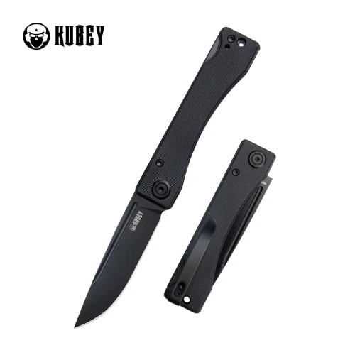 Nóż składany Kubey Akino Black G10, Blackwashed 14C28N by Tiguass (KU2102D)-1 57930