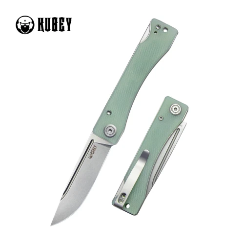 Nóż składany Kubey Akino Jade G10, Beadblasted 14C28N by Tiguass (KU2102B)-1 57932