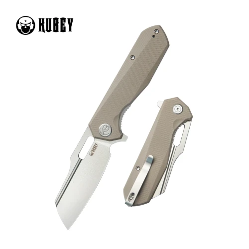Nóż składany Kubey Atlas Tan G10, Satin 14C28N by Jelly Jerry (KU328J)-1 57951