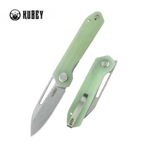 Nóż składany Kubey Royal Jade G10, Stonewashed 14C28N by Colin Maisonpierre (KU321R)-1 57957
