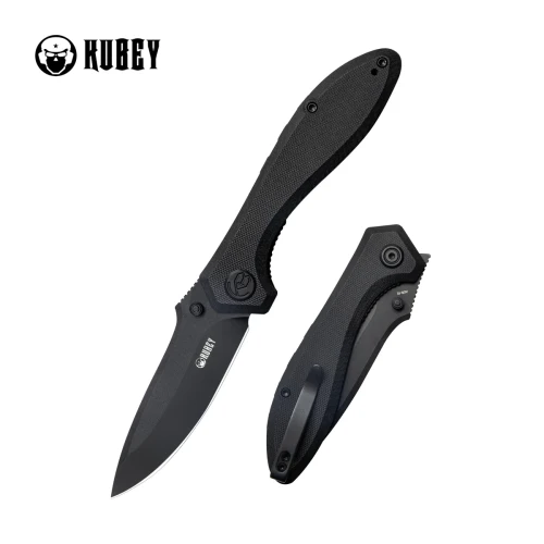 Nóż składany Kubey Ruckus Black G10, Dark Stonewashed AUS-10 by Sherif Manganas (KU314O)-1 57966