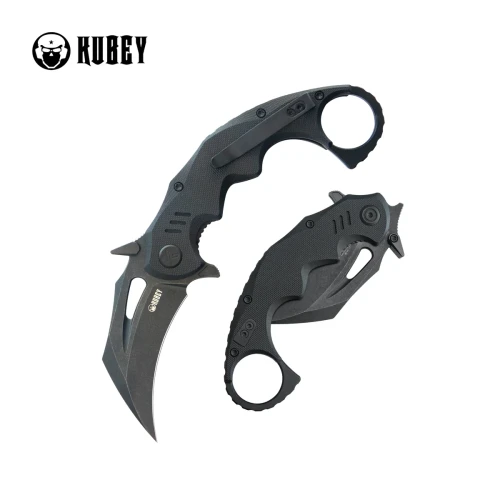 Nóż składany Kubey Mini Wrath Black G10, Blackwashed 14C26N by MUZI Design (KU262E)-1 57983