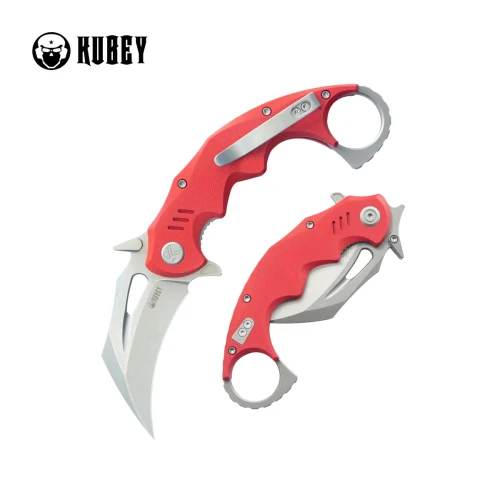 Nóż składany Kubey Mini Wrath Red G10, Beadblasted 14C26N by MUZI Design (KU262D)-1 57984