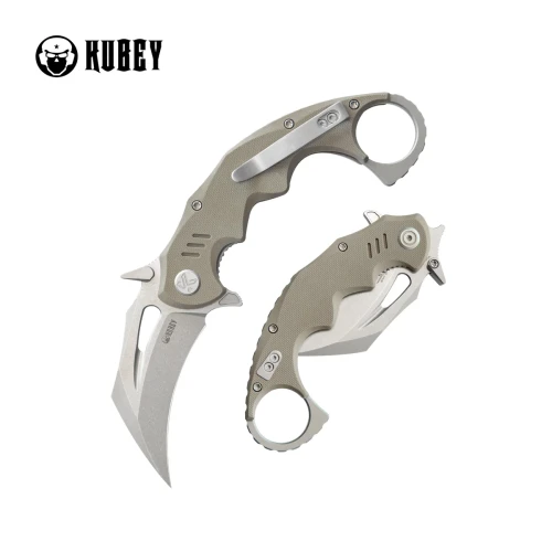 Nóż składany Kubey Mini Wrath Tan G10, Beadblasted 14C26N by MUZI Design (KU262C)-1 57985