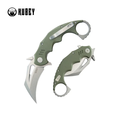Nóż składany Kubey Mini Wrath Green G10, Beadblasted 14C26N by MUZI Design (KU262B)-1 57986