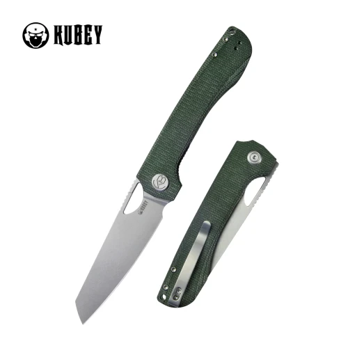 Nóż składany Kubey Elang Green Micarta, Beadblasted AUS-10 by Sebastian Irawan (KU365E)-1 57996