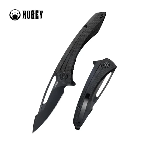Nóż składany Kubey Merced Black G10, Blackwashed AUS-10 by Sherif Manganas (KU345F)-1 58000