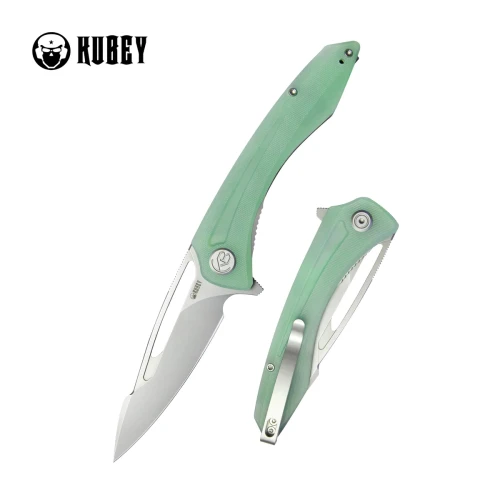 Nóż składany Kubey Merced Jade G10, Beadblasted AUS-10 by Sherif Manganas (KU345D)-1 58002