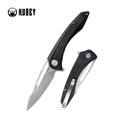 Nóż składany Kubey Merced Black G10, Beadblasted AUS-10 by Sherif Manganas (KU345A)-1 58004