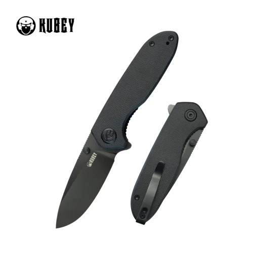 Nóż składany Kubey Belus Black G10, Blackwashed AUS-10 (KU342E)-1 58007