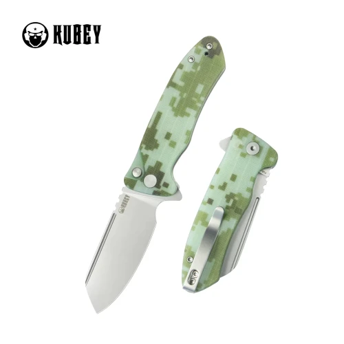 Nóż składany Kubey Creon Camo G10, Beadblasted AUS-10 (KU336J)-1 58009