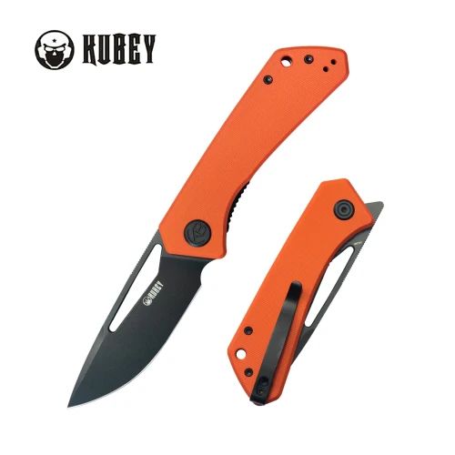 Nóż składany Kubey Thalia Orange G10, Blackwashed 14C28N (KU331O)-1 58012