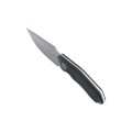 Nóż Kubey Basilisk Black G10, Stonewashed 14C28N by Damned Designs (KU381A)-4 58025