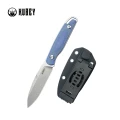 Nóż Kubey Dust Devil Blue Micarta, Beadblasted 14C28N by K.C. Spiron (KU357D)-1 58026