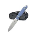 Nóż Kubey Dust Devil Blue Micarta, Beadblasted 14C28N by K.C. Spiron (KU357D)-2 58026