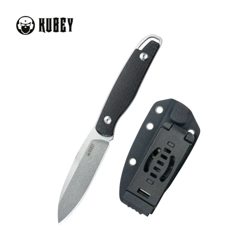 Nóż Kubey Dust Devil Black Micarta, Beadblasted 14C28N by K.C. Spiron (KU357A)-1 58027