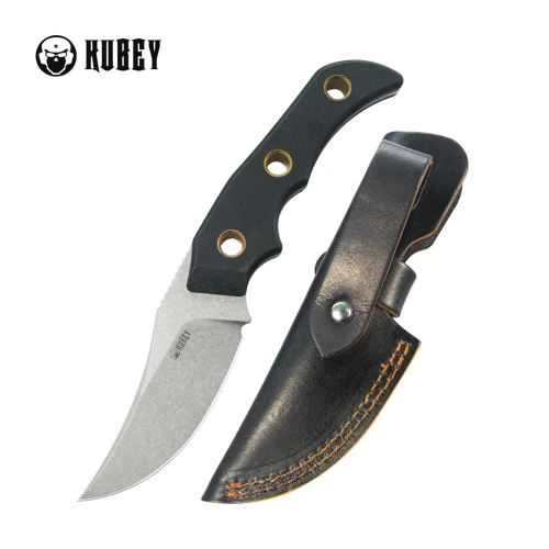 Nóż Kubey Blade Hunter Black G10, Beadblasted 14C28N by Mikkel Willumsen (KU375A)-1 58029