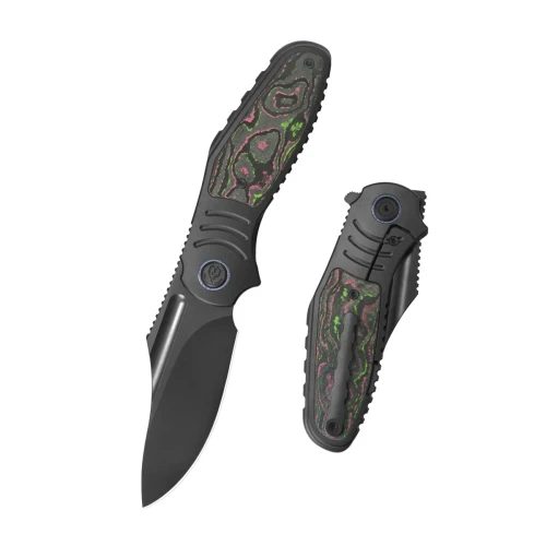 Nóż składany Kubey KB Knives Stroller Black DLC Titanium/Damtanium CamoCarbon, Black DLC CPM 20CV by Utilizator (KB384D)-1 58047