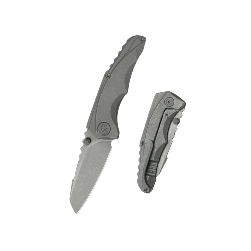 Nóż składany Kubey Steeltle Gray Titanium, Darkblasted M390 by Kot Knives (KB390B)-1 58051