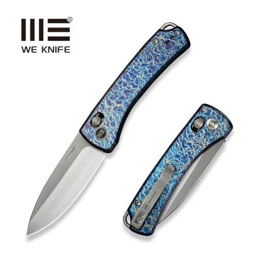 Nóż składany We Knife Nightblade Flamed Titanium, Hand Rubbed Satin CPM 20CV by Dutch Bushcraft Knives (WE22046-4)-1 58107