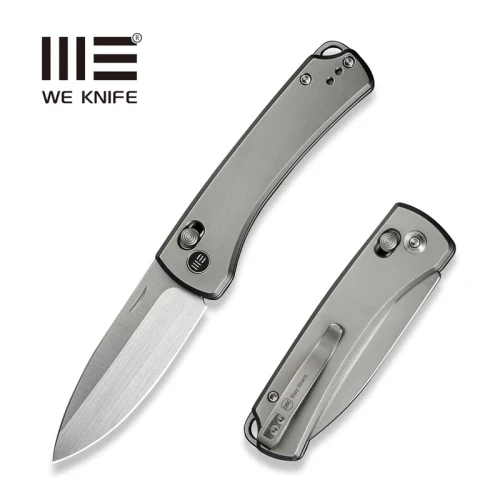Nóż składany WeKnife Nightblade Gray Titanium, Hand Rubbed Satin CPM 20CV by Dutch Bushcraft Knives (WE22046-2)-1 58109
