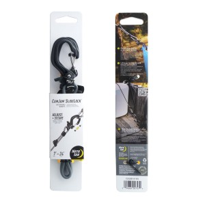 Nite Ize - Elastyczna lina z klamrą CamJam SlideLock - Aluminium - Czarna - CJSLB5-01-R3
