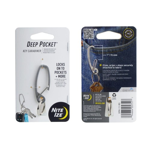 Nite Ize - Karabińczyk Deep Pocket - Stal nierdzewna - Srebrny - DPK-11-R3-1 58674
