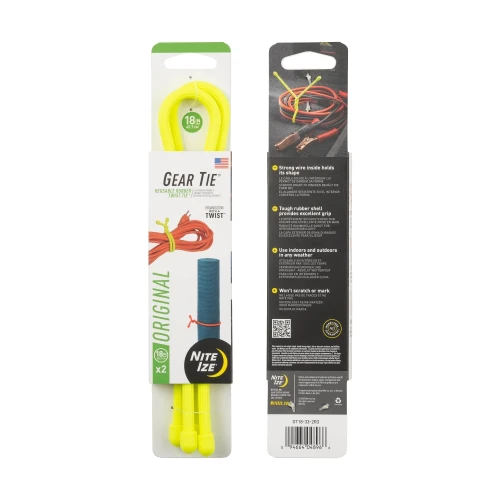 Nite Ize - Elastyczne troki Gear Tie 18'' - Dwupak - Neon Yellow - GT18-33-2R3-1 58678