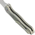 Nóż składany WE Knife Button Lock Kitefin LE No 103/157 Green Titanium/Jungle Wear Fat Carbon, Hand Polished Satin CPM 20CV (WE19002N-2)-5 58754