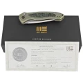 Nóż składany WE Knife Button Lock Kitefin LE No 103/157 Green Titanium/Jungle Wear Fat Carbon, Hand Polished Satin CPM 20CV (WE19002N-2)-8 58754