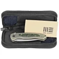 Nóż składany WE Knife Button Lock Kitefin LE No 103/157 Green Titanium/Jungle Wear Fat Carbon, Hand Polished Satin CPM 20CV (WE19002N-2)-9 58754