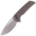 Nóż składany WE Knife Mini Malice Bronze Titanium, Silver Bead Blasted CPM 20CV by Ferrum Forge (WE054BL-4)-1 58756