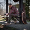 Pokrowiec na broń zamszowy L2ZPLUS 01 1,25m, kolor brąz, haft jeleń ryczący w trawie-6 58773