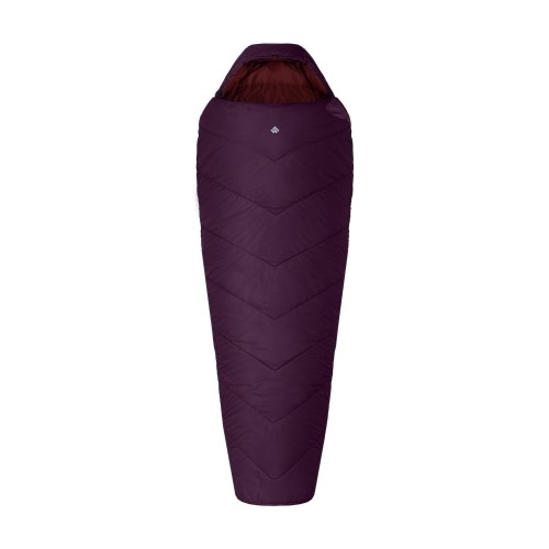 Śpiwór Alpinus Fiber Pro WS 1100 dla praworęcznych, burgundowy- 58859