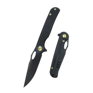 Nóż składany Kubey KB Knives Hydro Black Titanium, Black DLC M390 by Mark Perez (KB323B)