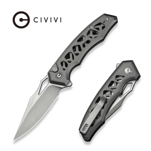 Nóż składany Civivi Anaaki Gray Aluminium, Satin Nitro-V (C24039-2)-1 59042