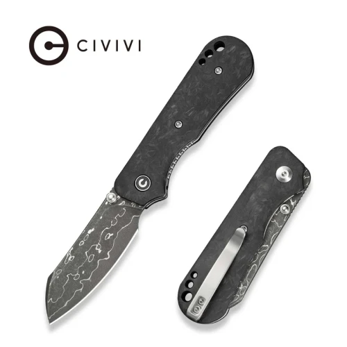 Nóż składany Civivi Crabby Shredded Carbon Fiber, Damascus by Ken Onion Jr. (C24055-DS1)-1 59047