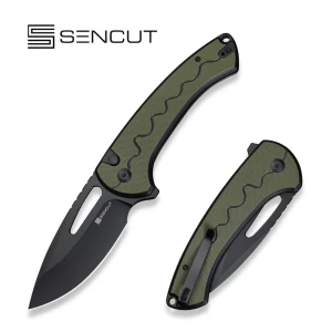 Nóż składany Sencut Squiggy Black/Green G10, Black 9Cr18MoV (S24082A-2)