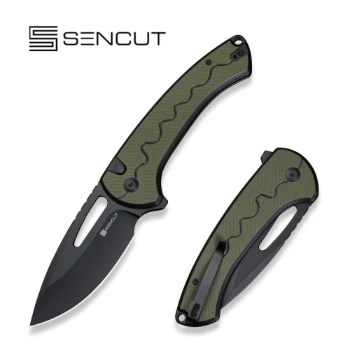 Nóż składany Sencut Squiggy Black/Green G10, Black 9Cr18MoV (S24082A-2)-1 59084