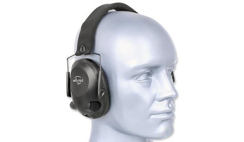 Mil-Tec Plus - Słuchawki Aktywne EED - Czarny - 16243002-1 59335