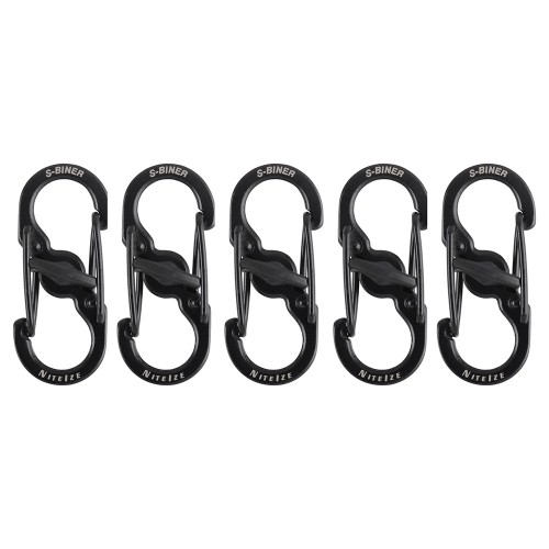 Nite Ize - Karabińczyk S-Biner MicroLock - 5 szt. - Stalowy - Czarny - LSBM-01-5R7-1 59336