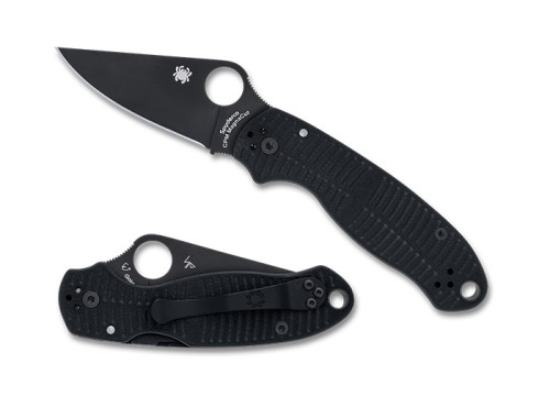Nóż składany Spyderco Para 3 Salt Black G10, Black DLC MagnaCut by Sal, Eric Glesser (C223GMCBKP)-1 59404